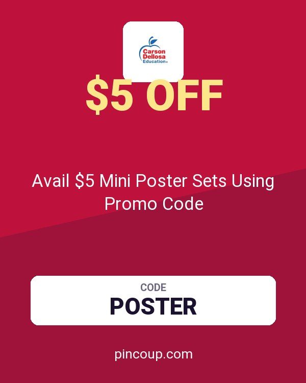 Carson Dellosa coupon: Avail $5 Mini Poster Sets Using Promo Code