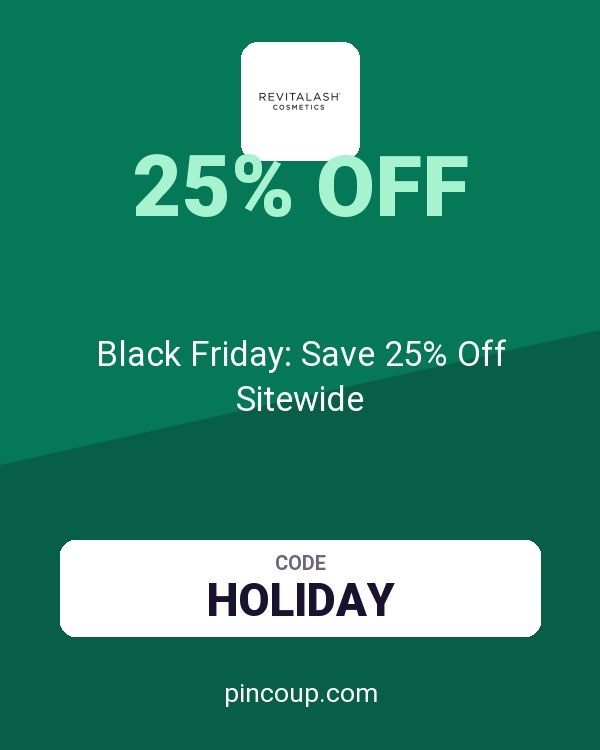 RevitaLash Cosmetics coupon: Black Friday: Save 25% Off Sitewide