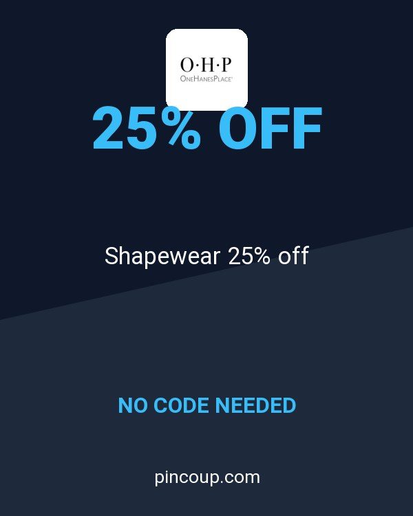 OneHanesPlace.com coupon: Shapewear 25% off