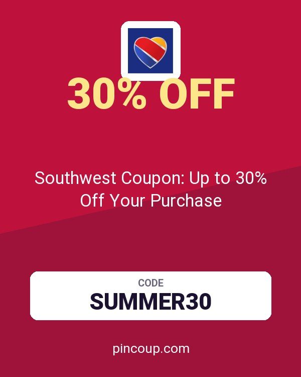 Southwest Airlines Rapid Rewards - Points.com: Southwest Coupon: Up to 30% Off Your Purchase