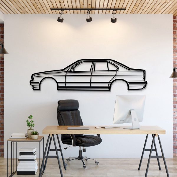 E34 Metal Car Wall Art - MT0939 - 78.3" - 198 cm at Modello Turbo LLC