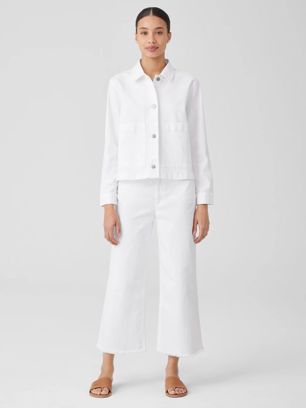 Organic Cotton Denim Wide-Leg Jean at EILEEN FISHER