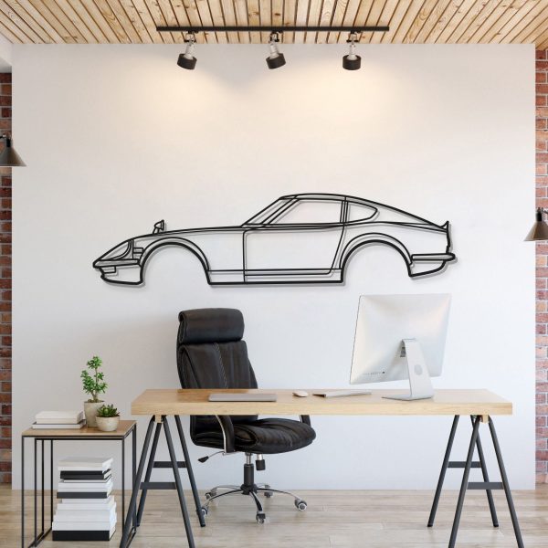 1971 Fairlady 240 ZG Metal Car Wall Art - MT0141 - 63" - 160 cm at Modello Turbo LLC