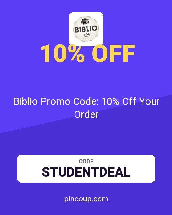 Biblio, Inc. coupon: Biblio Promo Code: 10% Off Your Order