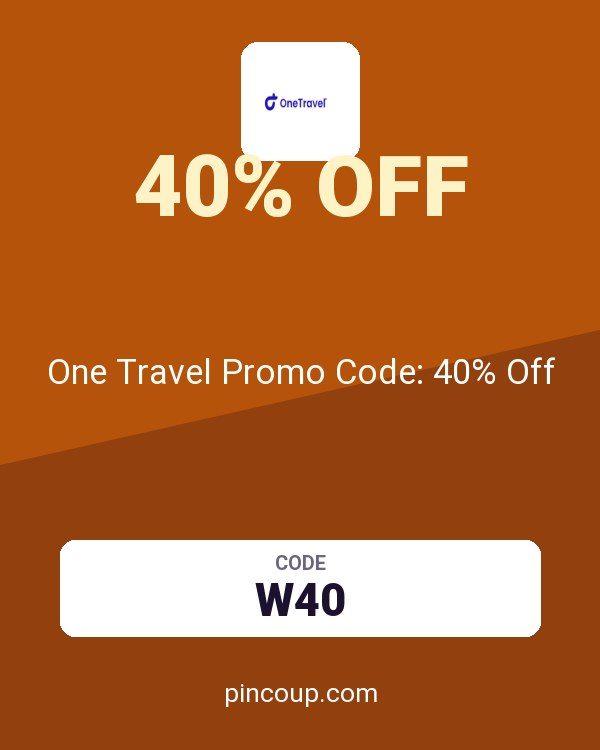 OneTravel.com coupon: One Travel Promo Code: 40% Off