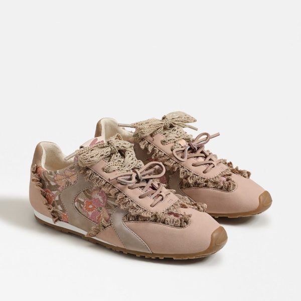 Circus NY Nash Lace Up Sneaker Natural Multi Linen 8.0