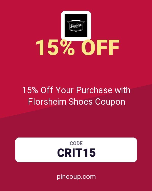 15% Off Your Purchase with Florsheim Shoes Coupon