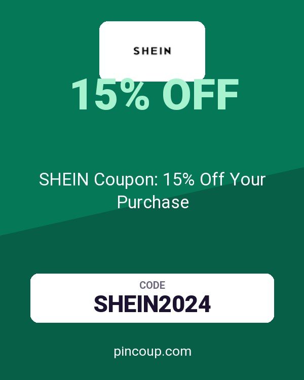 SHEIN Coupon: 15% Off Your Purchase