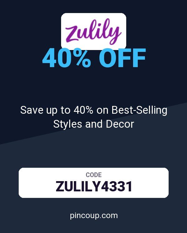 Zulily coupon: Save up to 40% on Best-Selling Styles and Decor