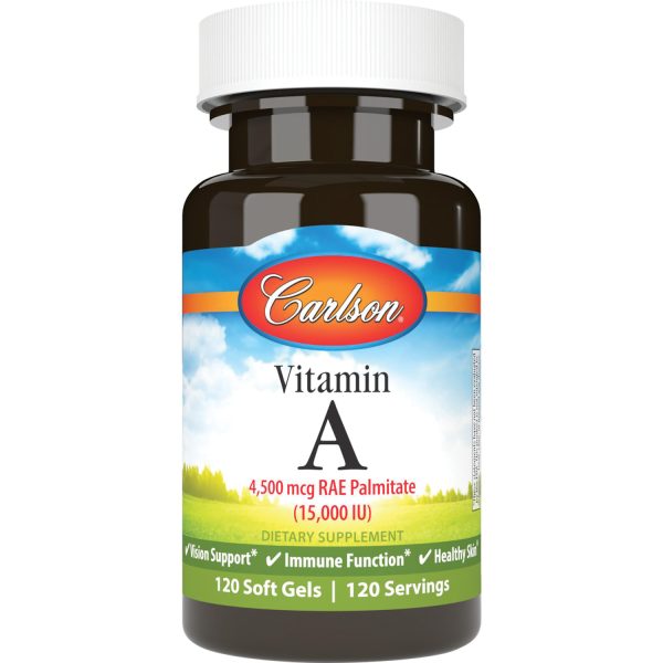 Carlson Vitamin A Palmitate | 15000 Iu | 120 Soft Gels at Swanson Health Products