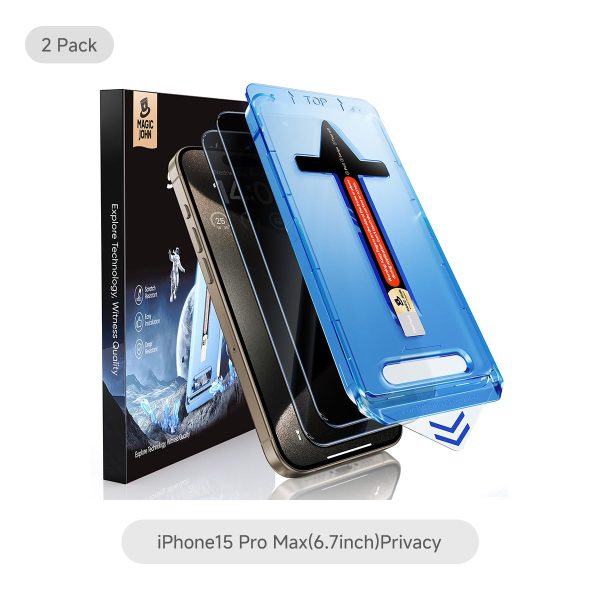 iPhone Gen 2 Screen Protector - Privacy / iPhone15 Pro Max(6.7inch) at Magic John