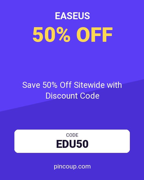 EaseUS coupon: Save 50% Off Sitewide with Discount Code