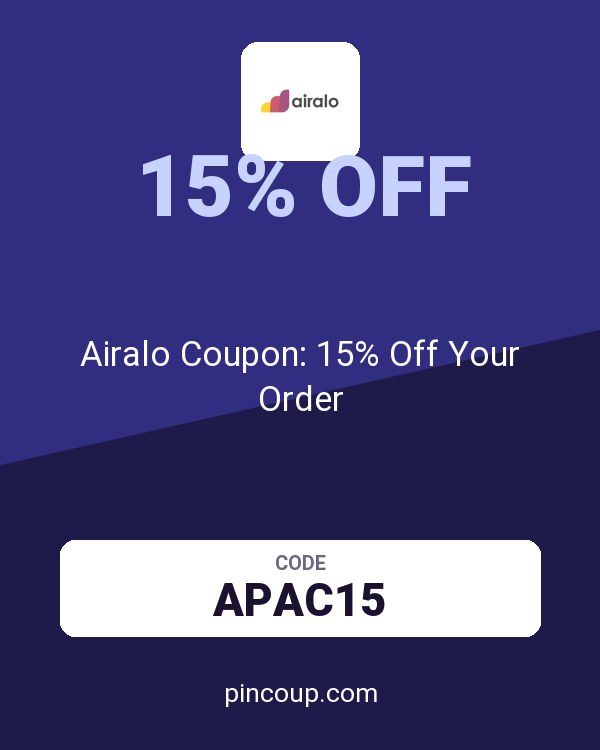 Airalo Coupon: 15% Off Your Order