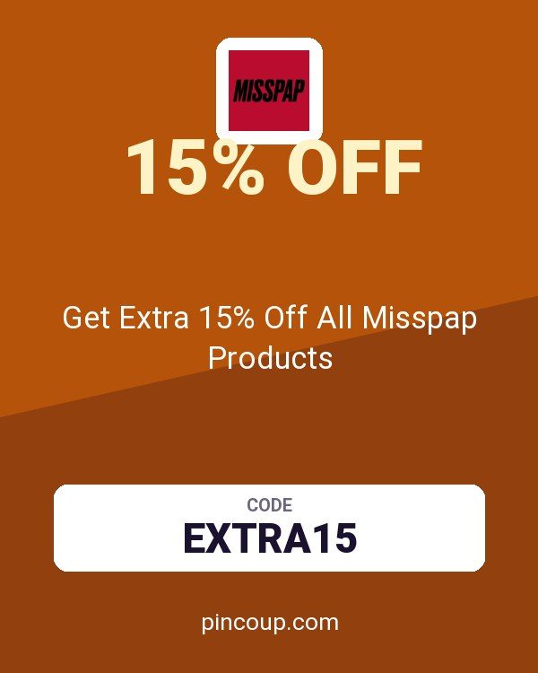 Misspap UK & IE coupon: Get Extra 15% Off All Misspap Products