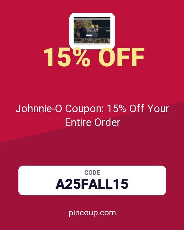 Johnnie-O Coupon: 15% Off Your Entire Order