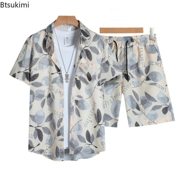 3D Printed Men's Short Sleeved Shirt Set Summer Fashion Casual Thin Street Set Comfortable and Breathable Plus Size Beach Outfit at AliExpress