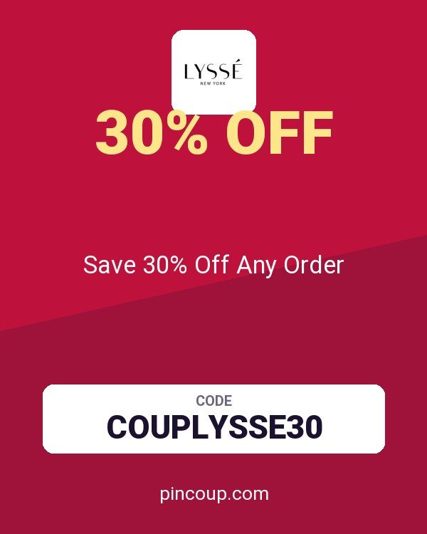 Lysse coupon: Save 30% Off Any Order
