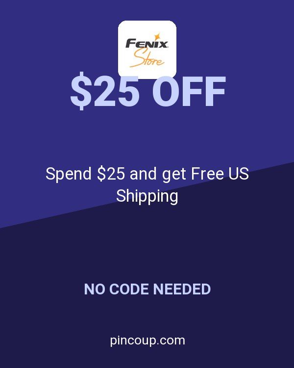 Fenix coupon: Spend $25 and get Free US Shipping