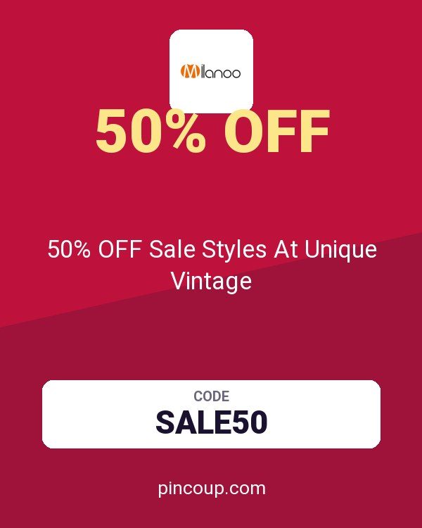 Milanoo IT coupon: 50% OFF Sale Styles At Unique Vintage