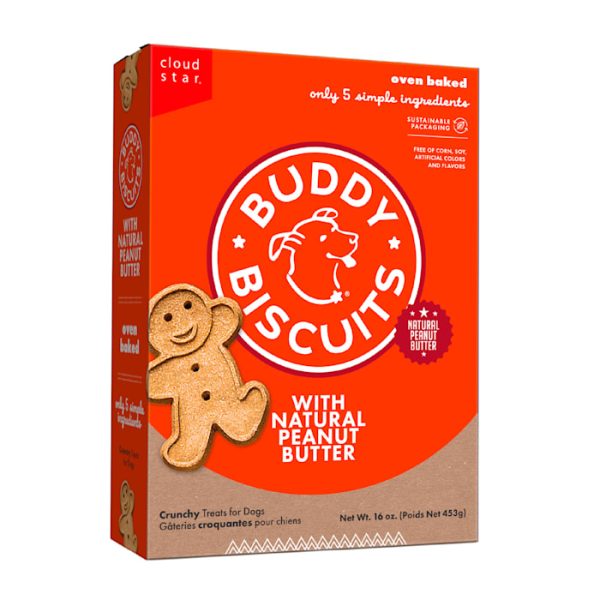 Buddy Biscuits Peanut Butter Crunchy Dog Treats, 16 oz at PETCO Animal Supplies