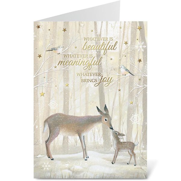 Deer and Fawn Deluxe Christmas Cards - Personalized at Current Catalog
