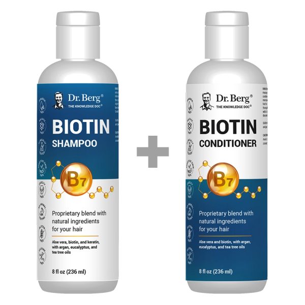 Biotin Shampoo and Conditioner Bundle - New and Improved - 8 fl oz each at Dr. Berg
