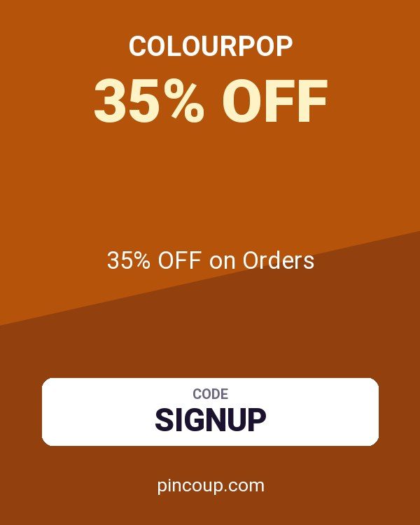 Colourpop coupon: 35% OFF on Orders