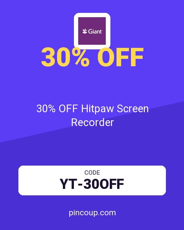 Giant Food coupon: 30% OFF Hitpaw Screen Recorder
