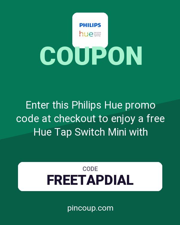 Enter this Philips Hue promo code at checkout to enjoy a free Hue Tap Switch Mini with purchase of Festavia globe lights 8 or 16 bulbs.