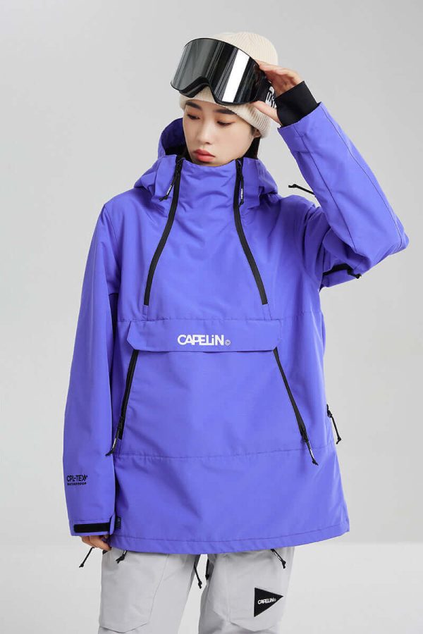 Luna Women's Pullover Snowboard Jacket, L / Premium Purple at Capelin Crew Ski, Snowboard & Outdoor Gear