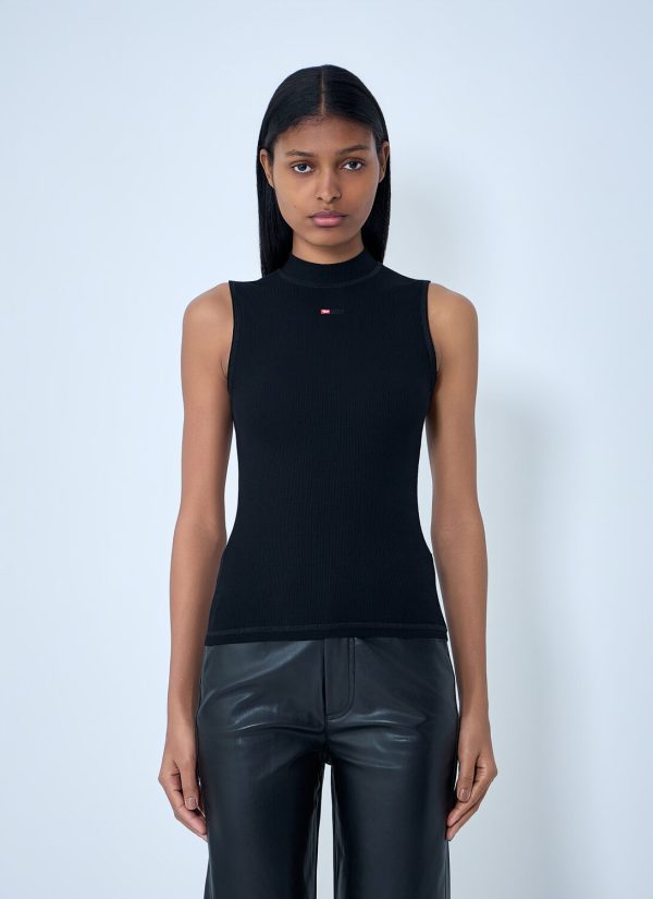 Diesel T-mokky-sl-microdiv Top - Woman Tops Black M at LN-CC