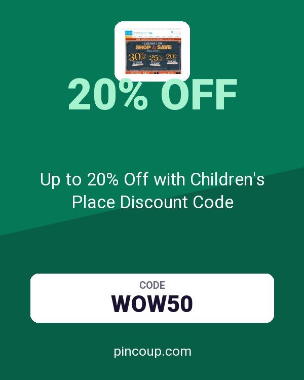 The Children's Place coupon: Up to 20% Off with Children's Place Discount Code