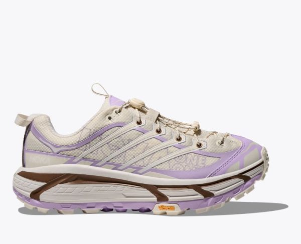 HOKA Mafate Three2 Shoes in Alabaster/Iris Flower, Size M 12/W 13 at Hoka One