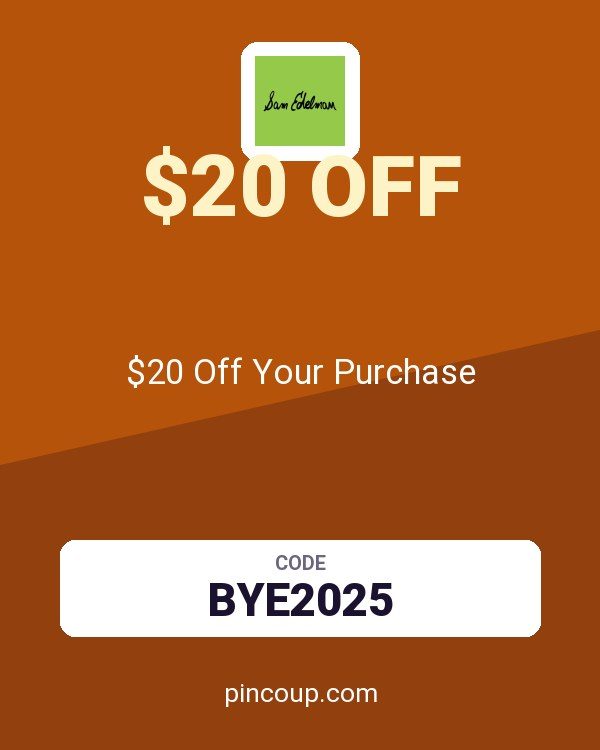 Sam Edelman coupon: $20 Off Your Purchase