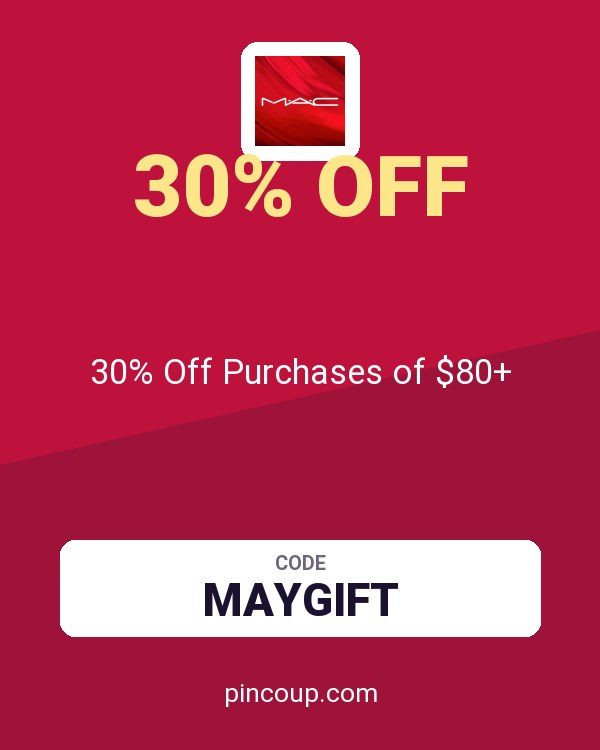 MAC Cosmetics coupon: 30% Off Purchases of $80+