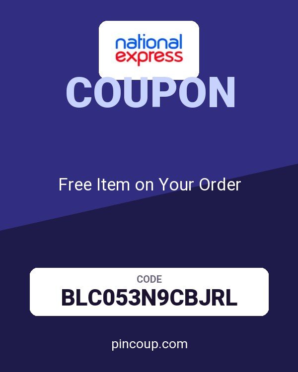 National Express coupon: Free Item on Your Order