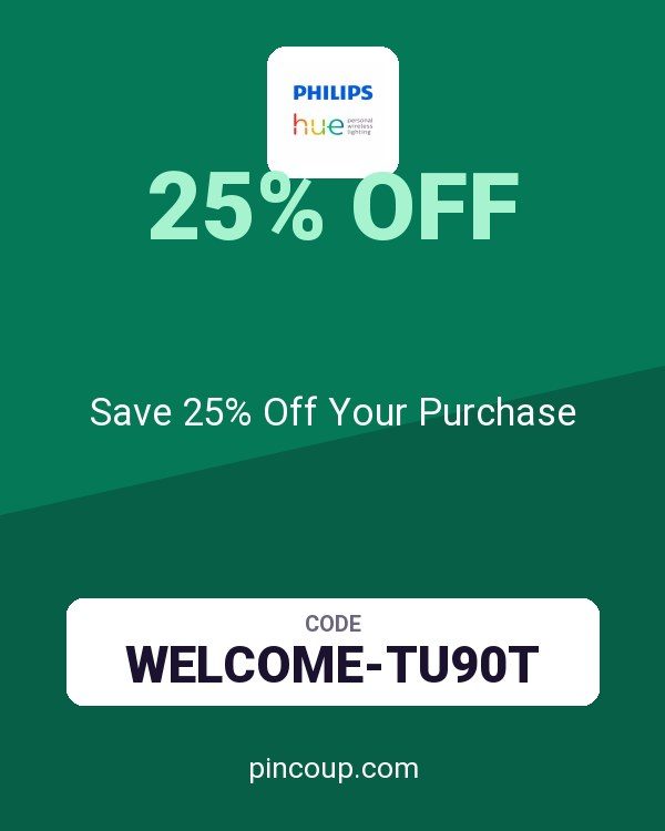 Philips Hue coupon: Save 25% Off Your Purchase