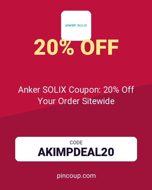 Anker SOLIX Coupon: 20% Off Your Order Sitewide