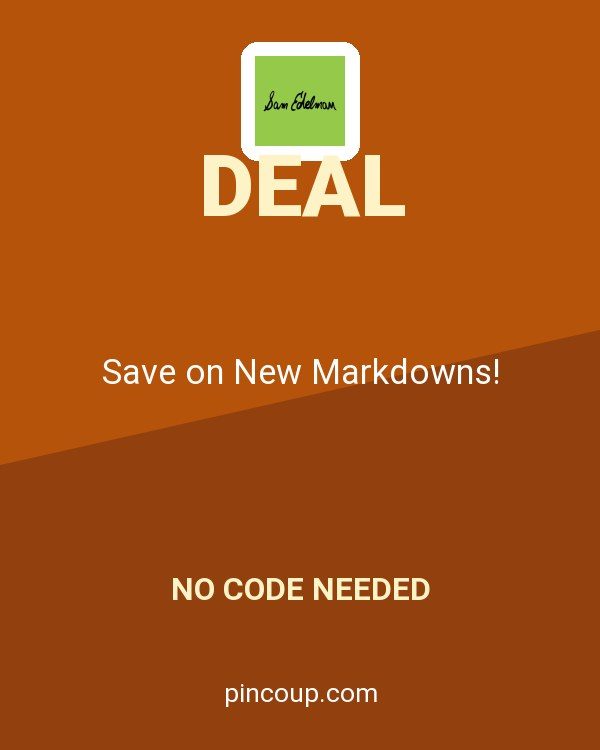Sam Edelman coupon: Save on New Markdowns!