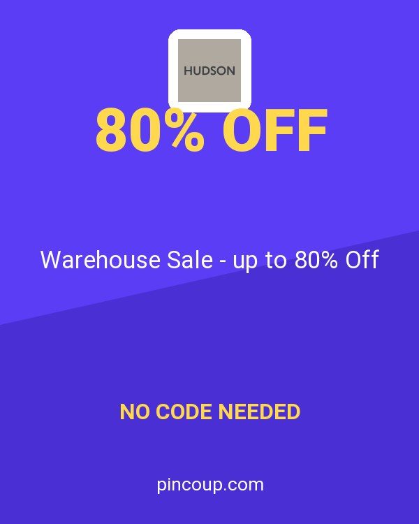 Hudson Jeans coupon: Warehouse Sale - up to 80% Off