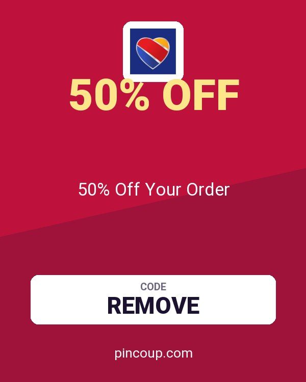 Southwest Airlines Rapid Rewards - Points.com coupon: 50% Off Your Order