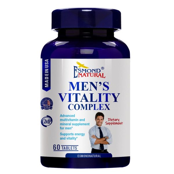 Men's Vitality Complex (Advanced Multivitamin and mineral supplement for men. Supports energy and vitality), USA, FDA, GMP, NPAC-60 Tablets at Esmond Natural