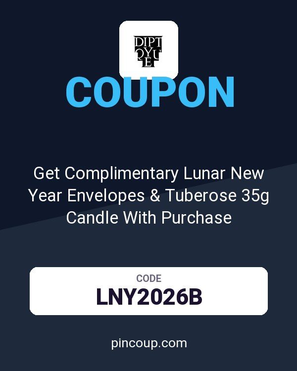 Diptyque coupon: Get Complimentary Lunar New Year Envelopes & Tuberose 35g Candle With Purchase