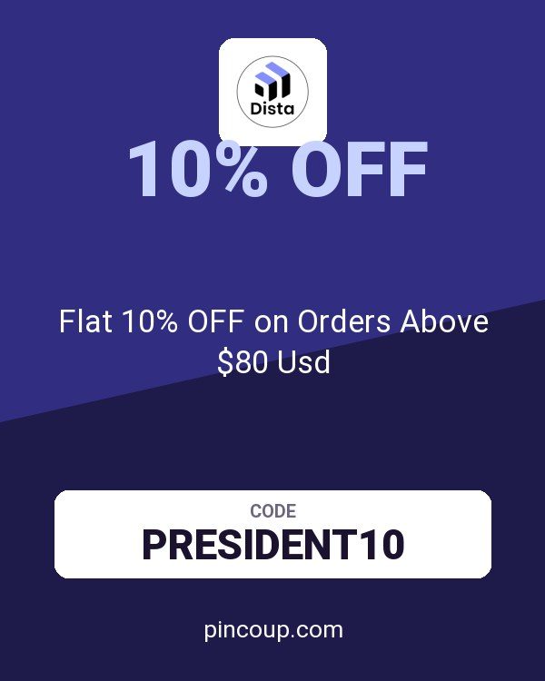 Distacart coupon: Flat 10% OFF on Orders Above $80 Usd