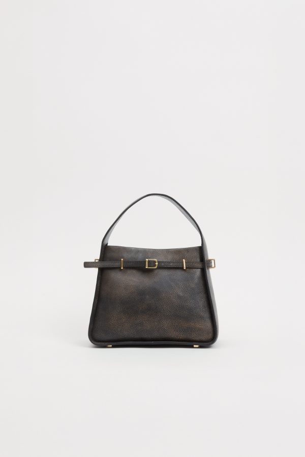 SIMKHAI Women's Cleo Leather Bucket Bag in Distressed Chocolate
