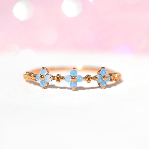 Blue Blossom Love Ring at Girls Crew