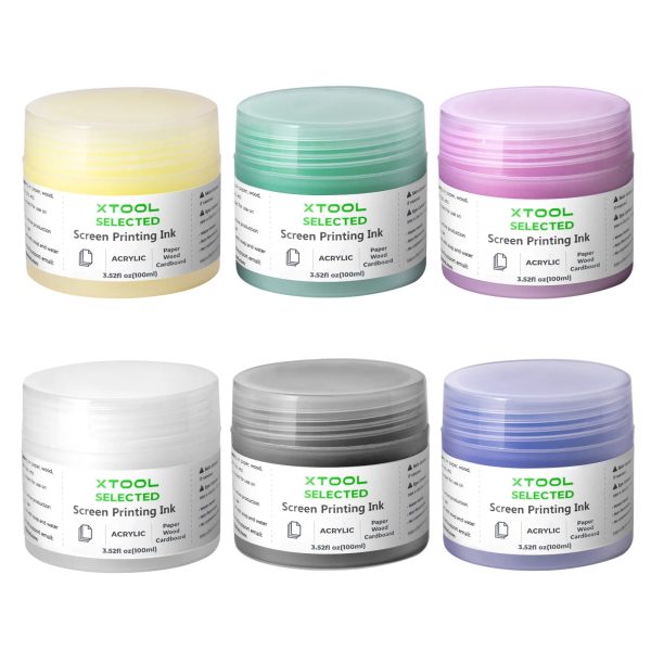 Acrylic Screen Printing Ink Set (6 Colors) at xTool
