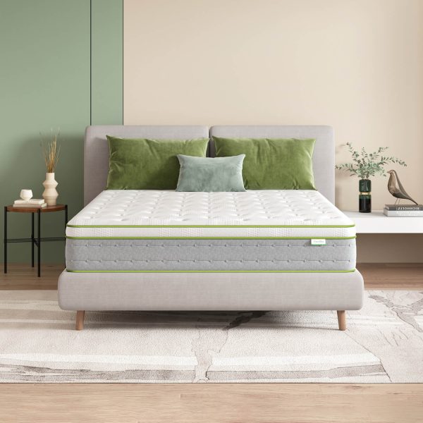 Novilla Vitality Hybrid Mattress | Medium Firm Spring Mattress Sale | Enhanced Airflow for Cooler Sleep | 12" King Size