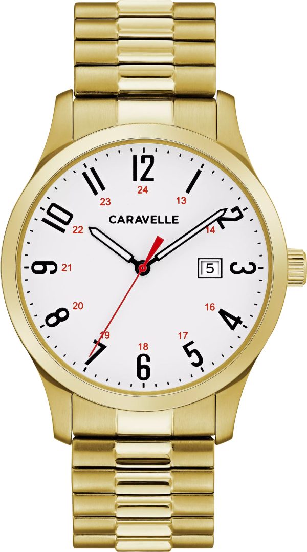 Caravelle Traditional Stainless Steel Expansion Classic Dress Classic Men's Watch - 44B117 Gifts for Him Bulova Watches