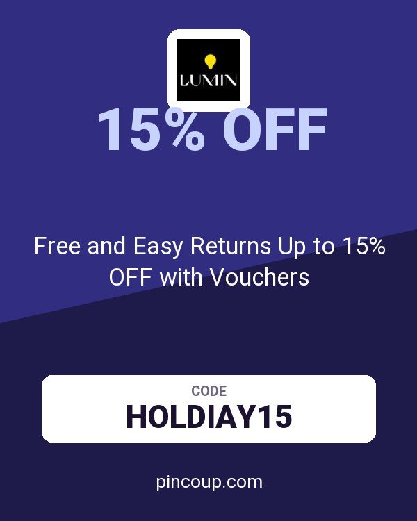 Lumin coupon: Free and Easy Returns Up to 15% OFF with Vouchers